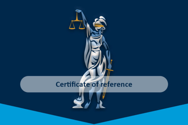 Certificate of reference